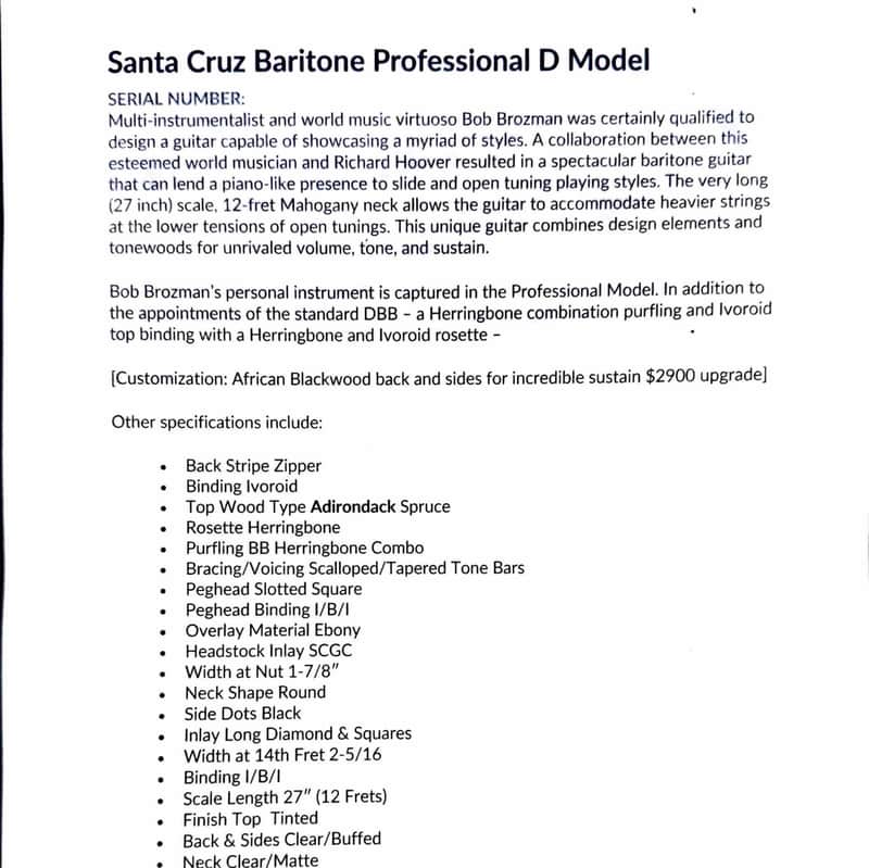 Santa Cruz DBB Baritone - Image 8